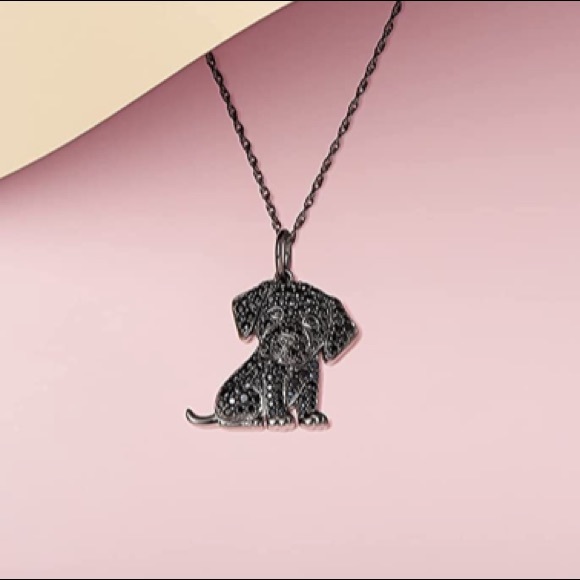 Labrador Retriever Diamonds Puppy Necklace - Picture 6 of 7